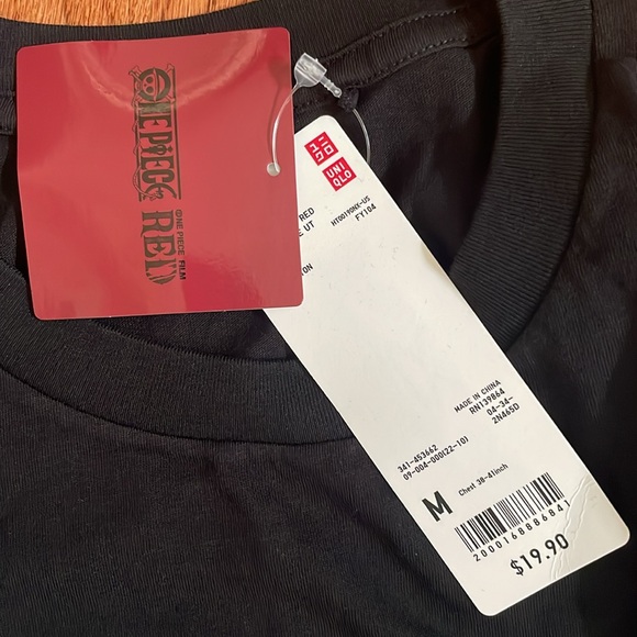 NWT RARE One Piece Film Monkey Luffy Uniqlo Anime T Shirt. Black. Size Medium - Picture 10 of 11